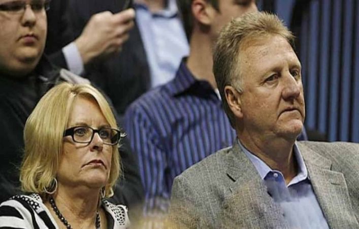 Larry Bird and his wife.